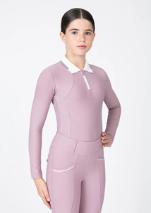 Chemise de base pour l'équitation pour enfants, tissu extensible doux, coupe élégante pour l'équitation, confortable, de haute qualité, couches de base pour l'équitation - Product Image 4