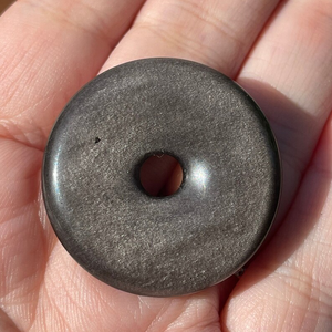 Donuts en cristal naturel, obsidienne argentée, pierre précieuse, pierre de guérison Reiki, agate - Product Image 6