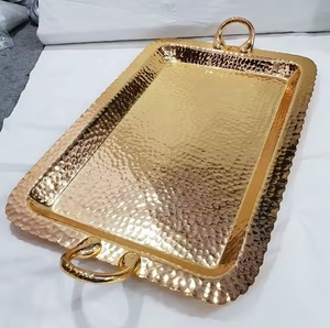 Metal <b>Tray</b> for Serving Food Commercial Grade Serving <b>Tray</b> Stainless Steel Striped Pattern Durable Build - Product Image 5