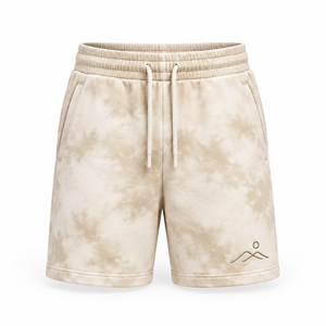 Custom <b>Mens</b> <b>Fleece</b> Tie Dye <b>Shorts</b> Drawcord Elastic Waist Slant Side Pockets Casual Daily Wear Wholesale OEM Garment Manufacturer - Product Image 1