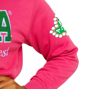 Sudadera AKA First & Finest Ivy para mujer, sudadera prémium con cuello redondo y letras griegas bordadas - Product Image 5