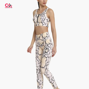 2026 New Arrival All Over Sublimation Print Breathable Gym Fitness Bra and Legging Seamless <b>Yoga</b> <b>Set</b> Made in Pakistan OEM ODM - Product Image 1