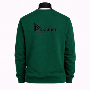 Sudadera con Capucha Negra Informal de Moda, Manga Larga, Cuello Redondo, Cierre de Cremallera, Cómoda, Corte Regular, Estampado Digital, Tejido de Punto - Product Image 2