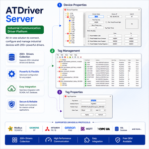 Logiciel de pilote universel pour PLC et SCADA |   Serveur ATDriver - Disponible en version OEM - Product Image 1