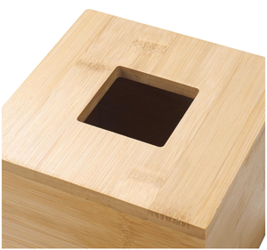 Bamboo Paper Holder Lid Storage Organizer Durable Sustainable Classic Design - Product Image 3