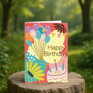 Carte de vœux pop-up en papier premium avec estampage doré et design unique pour occasions spéciales - Product Image 3