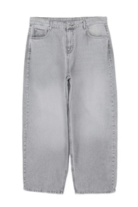 Jean en denim taille haute coupe droite pour femme, coupe ample, longueur intégrale, délavé, respirant, décontracté - Product Image 6