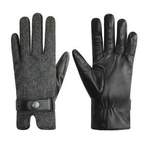 Gants en cuir imperméables à écran tactile pour homme, à doigts complets, style mode - Product Image 3