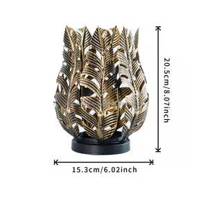 Linterna de hoja hueca hecha a mano de hierro forjado, metal fundido para decoración del hogar, dormitorio de Navidad/Pascua y escena de vida, sin velas enviadas - Product Image 4