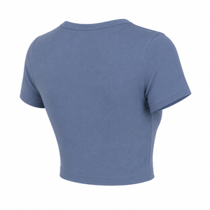 Camiseta Deportiva Premium Ecológica de Corte Ajustado, 100% Algodón Jersey, Cuello Redondo, Manga Corta, Estilo Retro Urbano con Logotipo - Product Image 6