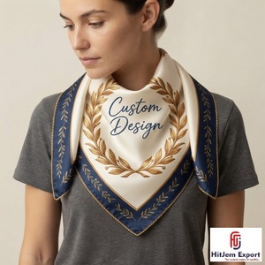 Pañuelo Cuadrado con Estampado Personalizado de Moda, Fabricante Textil de Marca Privada OEM ODM, Proveedor de Servicios de Productos de Tela Personalizados - Product Image 1