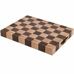 Tabla de Cortar de Madera Rectangular Antideslizante con Vetas Naturales, Hecha a Mano para Uso en la Cocina - Product Image 1