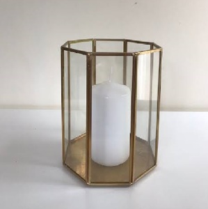 2026 Latest Design <b>Mini</b> Handmade Elegant Gold Finish Metal & Glass <b>Lantern</b> Candle Holder for Christmas Home Decor - Product Image 1