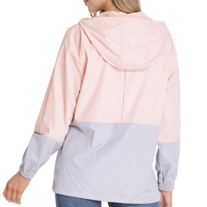 Veste coupe-vent sport à capuche pour femme 2026, col demi-zippé, manches longues, imperméable, en toile tricotée, pour l'hiver, décontractée, pour l'extérieur - Product Image 4