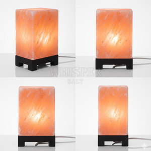 Soft Glow High Quality Carved Himalayan <b>Cube</b> Salt Lamp Modern Home Decor Natural Look - Product Image 2