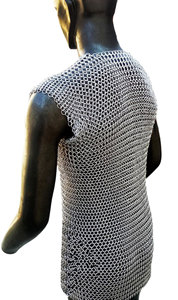 Gilet de carrosserie médiévale en maille de 10 mm en aluminium, sans manches, pour chevalier, cosplay, reconstitution historique, costume léger - Product Image 2