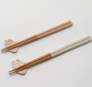 Premium 2 Pairs Japanese Eco-Friendly Square Chopsticks Luxury <b>Presents</b> Gift Set with Chopstick Rest Flower Design - Product Image 4