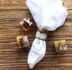 Anneau de serviette en corne naturelle, poli miroir, finition haut de gamme, personnalisé pour la vaisselle, la décoration de table et la décoration intérieure, au meilleur prix. - Product Image 5