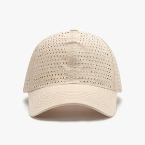 Gorra de béisbol unisex delgada, sólida, azul marino, para verano, para actividades al aire libre, protección solar, con diseño hueco, estilo Dad Hat - Product Image 5