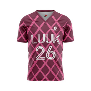 Custom LUUK International Men's V Neck Short Sleeve Soccer Jerseys Plus Size Classic Style 100% <b>Polyester</b> Quick Dry <b>Shirts</b> - Product Image 5