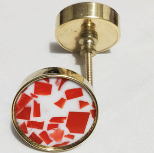 ลูกบิดประตูทำจากเรซินสีน้ำเงินเข้มพร้อมหินอ่อนสีขาวดูไม่เหมือนใครลูกบิดตู้อเนกประสงค์ปรับแต่งได้ - Product Image 6