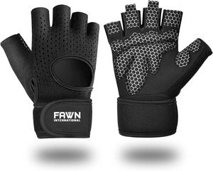 Gants de sport pour hommes et femmes, demi-doigts, antidérapants, pour la musculation, la remise en forme, la sécurité, la salle de sport - Product Image 1
