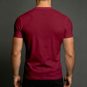เสื้อยืดแขนสั้นผู้ชายสีน้ำเงิน แห้งเร็ว ทรงปกติ สวมใส่สบาย สีพื้น คอกลม ผ้าถักโพลีเอสเตอร์ คุณภาพสูง กำลังเป็นที่นิยม - Product Image 2