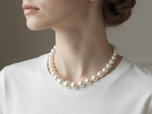 สร้อยคอไข่มุกเทียมเปลือกหอยทะเลลึกสำหรับผู้หญิง ยี่ห้อ Gigli Rigli Gems รุ่นคลาสสิก ชุบเงิน ขนาด 6 มม. 10 มม. พร้อมเชือกถัก ยาว เป็นของขวัญ - Product Image 2