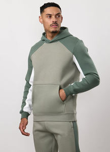 Conjunto Deportivo con Capucha para Hombre, Diseño Color Block, Manga Larga, Casual, para Correr, Poliéster y Algodón, Peso Medio, Ropa de Otoño - Product Image 5