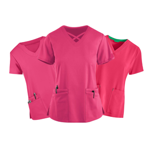 ชุดพยาบาลสำหรับผู้ป่วยโรงพยาบาลแบบมีรอยเหี่ยวย่นดีไซน์ชั้นนำเครื่องแบบยืดทางคลินิก - Product Image 1