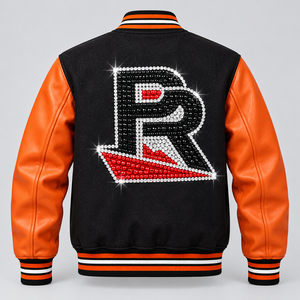 Chaqueta Varsity para Hombre con Logotipo de Diamantes de Imitación, Chaqueta Bomber Letterman Personalizada para Animadoras, Chaqueta de Animadoras con Espíritu de Equipo, Mejor Calidad, Último Diseño - Product Image 4