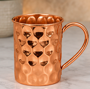 MagnaForge <b>Large</b> Dimple Pure Copper Hammered Moscow Mule <b>Mug</b> Ayurvedic Eco Friendly Vessel For Home Drinkware - Product Image 3