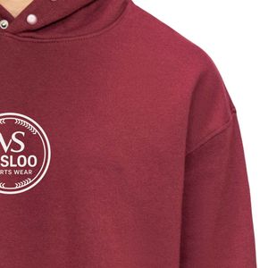 Sweat à capuche pour homme, coupe classique, en tissu polaire marron, avec patch en caoutchouc, boutons-pression, style streetwear décontracté, OEM ODM - Product Image 6