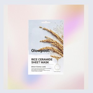 มาส์กหน้าเกาหลี GLOWPOOL K-Beauty Glowful Rice Ceramide Sheet Mask 10 แผ่น ผลิตในเกาหลี 22 กรัม ผสมโสม - Product Image 4