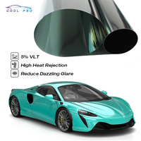 Film de protection solaire automobile en carbone, film de protection UV pour vitres, film solaire résistant à la chaleur, 2 plis, 1*30m, teinte pour vitres de voiture