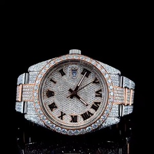 Luxury Seiko Mechanical Stainless Steel Ceramic Case Sapphire Crystal Iced Wristwatch Rubber Band Roman Numeral High Quality - Product Image 4