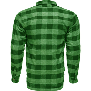 Camisa de Franela a Cuadros para Hombre, Manga Larga, Negra y Gris, con Botones, Doble Bolsillo, para Otoño - Product Image 2