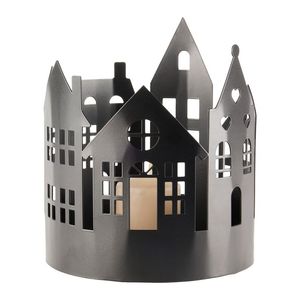 Porte-bougie en forme de maison avec découpes en forme de cœur, éclairage décoratif pour salon, chambre ou décoration d'occasion spéciale - Product Image 6