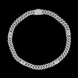 สร้อยคิวบันเงินแท้ 925 ประดับเพชรและทองคำชุบโรสโกลด์ สไตล์ฮิปฮอป แร็ปเปอร์ ราคาดีที่สุด - Product Image 2