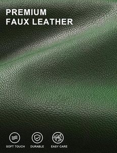 Veste Safari en Cuir Tissé Coupe Slim pour Homme, Col Montant, Fermeture Éclair, Vert Uni, Longueur Standard, Décontractée, Idéale pour l'Automne - Product Image 6