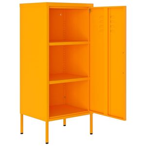 Armoire de rangement moyenne en acier jaune moutarde pour salon - Product Image 6