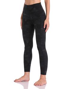 High Waist Full Length Yoga <b>Leggings</b> With <b>Pockets</b> Camouflage Print Spandex Polyester Four-Way Stretch Women's Activewear Pants - Product Image 5