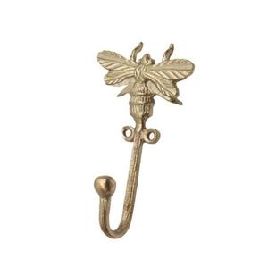 Aluminium Bee <b>Wall</b> <b>Hook</b> Decorative Gold Honeybee Coat Hanger Insect Metal Towel Peg Luxury Hardware Wholesale - Product Image 1