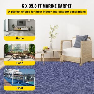 Tappeto Marino Blu Scuro 1,8 m x 12 m, Antiscivolo in TPR, Impermeabile, in Poliestere, per Uso Interno ed Esterno su Ponti e Terrazze - Product Image 2