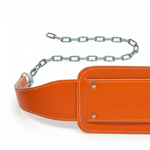 Ceintures de musculation en cuir PU pour dips avec chaîne, soutien lombaire avec chaîne en acier pour dips - Product Image 3