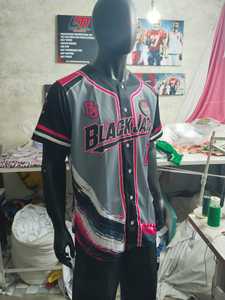 Camiseta de Béisbol Sublimada para Hombre Blackjack, Manga Corta, Cierre de Botones, Transpirable, Corte Regular, Ropa Deportiva para Adultos, Directo de Fábrica - Product Image 6