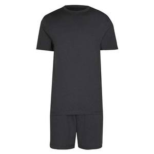 Conjunto Deportivo de Verano de 2 Piezas para Hombre, Talla Grande, Tejido Transpirable, Absorbente de Sudor, Camiseta y Pantalones Cortos, Logotipo Personalizado, Elástico - Product Image 1