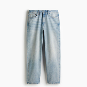 Jeans décontractés amples en denim de Houston pour hommes et femmes – Pantalon tendance streetwear urbain à jambe large - Product Image 4