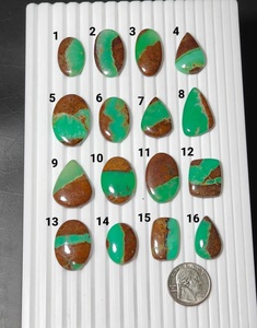 Cabujones de piedra de roca de crisoprasa verde hermoso de alta calidad de grado superior, piedras preciosas naturales, las piedras preciosas sueltas más vendidas - Product Image 3