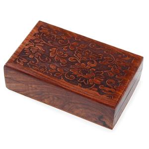 Boîte de rangement pour bijoux en bois massif de qualité supérieure avec tiroir et organiseur classique pour accessoires féminins, disponible à un prix avantageux - Product Image 1